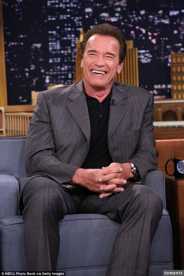 Appearance: Schwarzenegger is seen on The Tonight Show on Wednesday 