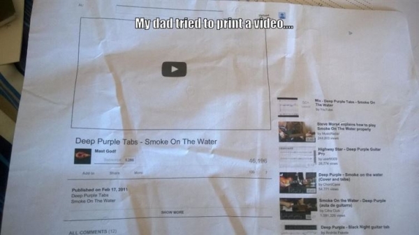 This dear old dad, who just doesn't understand how to Internet.