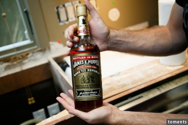 It was a bottle of James E. Pepper.