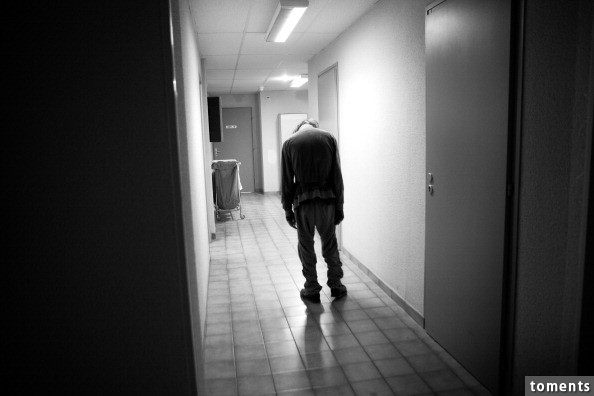 A mental hospital's inmate, lost in his own mind.