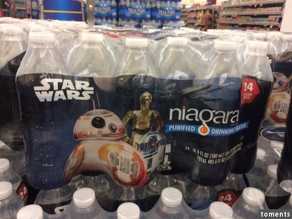 And even Star Wars water. THE BUILDING BLOCK OF LIFE, IN STAR WARS FORM: