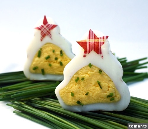 Contort your hard-boiled eggs into festive snacks.