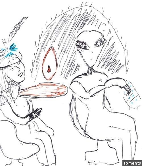 太空綁架案 受害者所畫出的外星人們