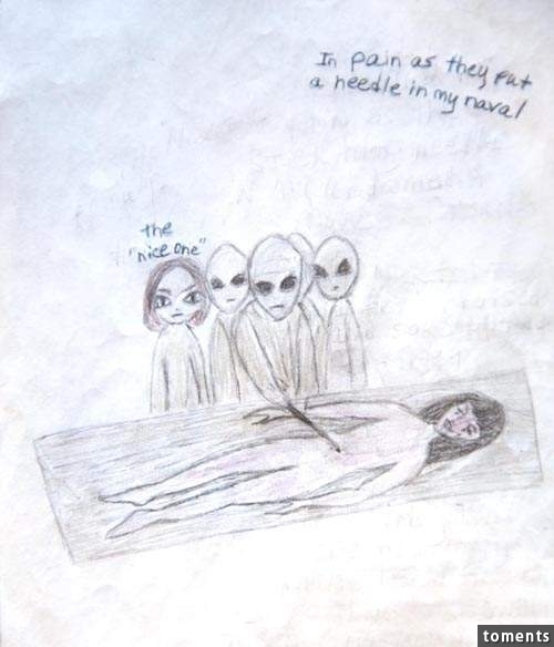 太空綁架案 受害者所畫出的外星人們